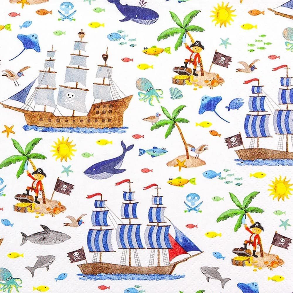 212318 Pirates 20 Servietten, 33 cm