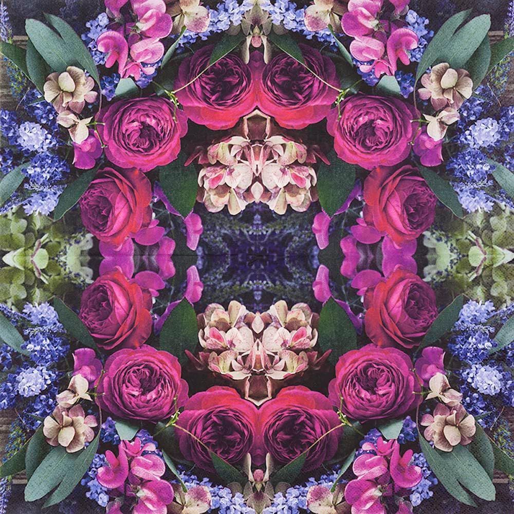 212134 Rich Flowers 20 Servietten, 33 cm