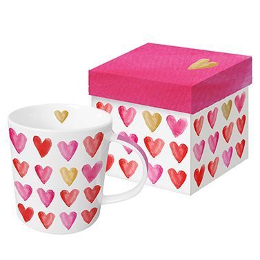 Aquarell Hearts Real Gold Porzellantasse, Kaffeetasse, Kaffee Becher, PPD Paper Product Design Aquarell Hearts Real Gold Porzellantasse, Kaffeetasse, Kaffee Becher, PPD Paper Product Design
