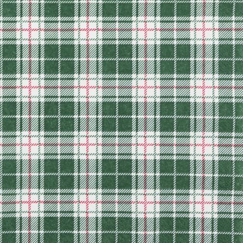 611801 Chequers green 20 Servietten, 33 cm