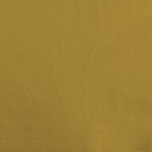 519768 Uni gold 20 Servietten, 25 cm
