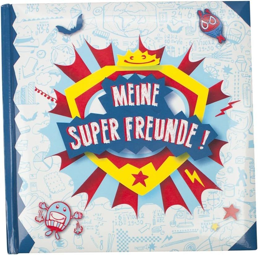 Freundebuch Schul - Helden mit Geburtstagskalender - Meine Super Freunde,  Mit 50 Seiten