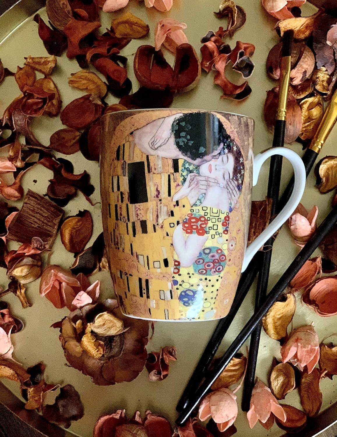 Becher DER KUSS Mug / The Kiss Kollektion inspiriert von Klimt