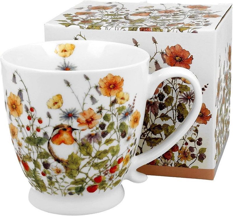 Becher Tasse ca. 460 ml, Wilde Vogel, Blumen Mug Tee /Kaffee Tasse Becher Tasse ca. 460 ml, Wilde Vogel, Blumen Mug Tee /Kaffee Tasse
