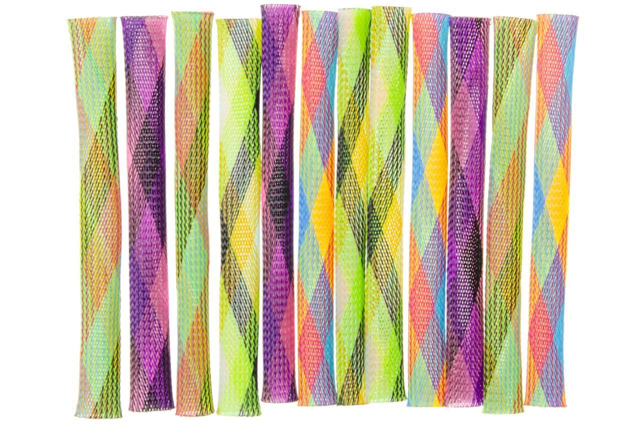 Hüpfspielzeug,  Kariert ,Hüpfröhren, Sprungkraft, Hüpfröhre Springstab - Bastelartikel (12-tlg), als Mitgebsel, Partygeschenke, Glückspreise, Geschenke, , LG Design