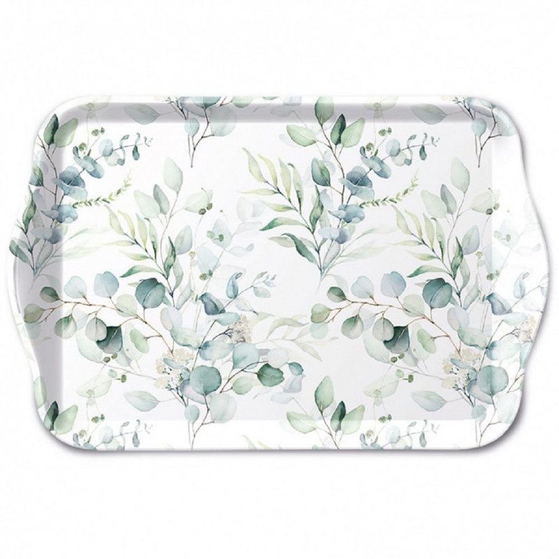 Eukalyptus,überall Blatt , Melamin Tablett  Kollektion, Kollektion ca. 13 x 21 cm Eucalyptus ,Kaffee, Tee Service , Ambiente