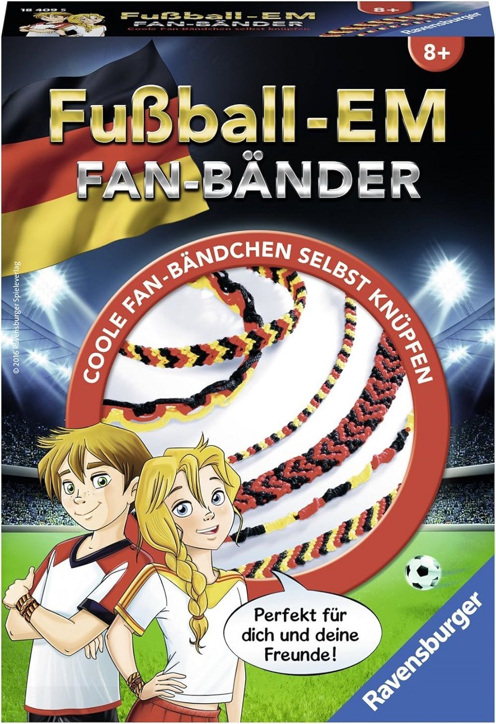 Freundschaftsbänder Ravensburger Fashion Designer 18409 - Fußball, EM Fan, Bänder, Armbänder, Bastelset