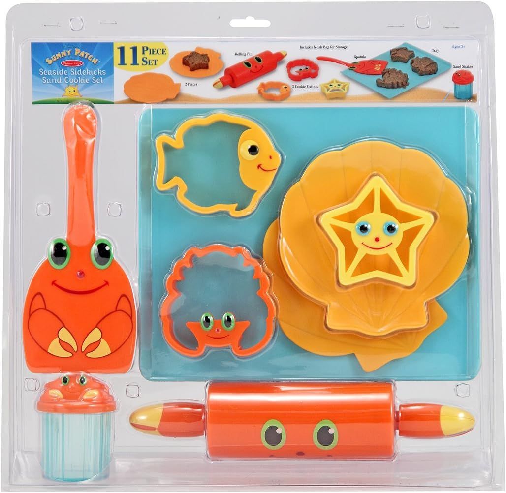 Meerestiere  Sandspieltzeug, Backset und Ausstechformen für Sandplätzchen, 11 Teileg - Melissa & Doug