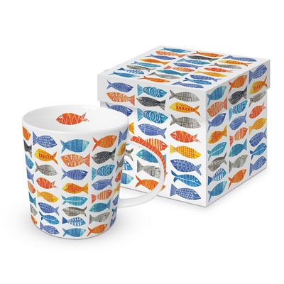 ppd Porzellan,  Becher, Tasse, Trend Mug GB Atlantic . Fisch Motiv Kollekion