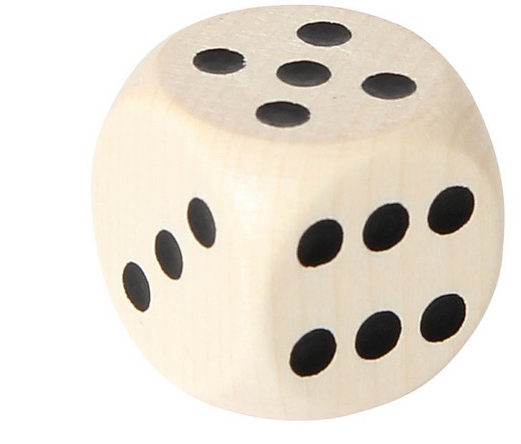Augenwürfel 20 mm, Holz, natur