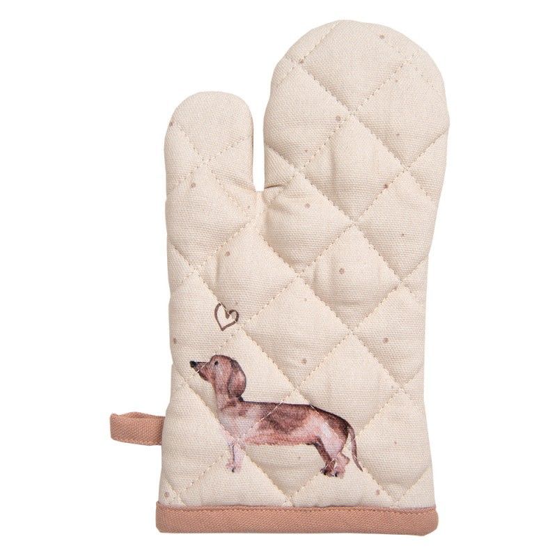 Kinderofenhandschuh 12x21 cm Beige Baumwolle Dackel Ofenhandschuh,  Ofenhandschuh, Kinderküche, Kinderofenhandschuh, Küchentextilien