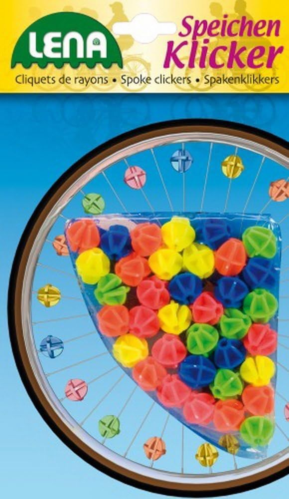 Speichenklicke,  Perlen , Speichenperlen für Fahrrad, Dreirad , Roller, Speichenclips als Kinderfahrrad Zubehör, 36 Stück Bunte Kunststoff Clips