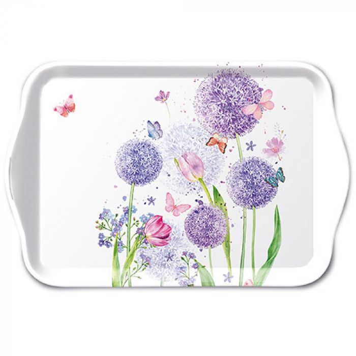 Tablett Melamin 13x21 cm Blumenschönheit, Tray melamine 13x21 cm Flower beauty