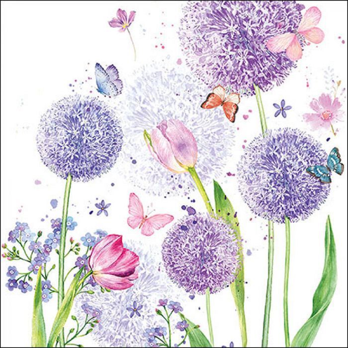 Ambiente Serviette , Napkin Flower beauty FSC Mix,  20 Sommer Blumen, Servietten 33cm,  Blumenschönheit FSC Mix