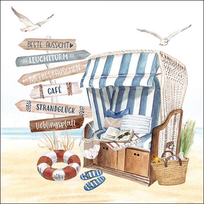 Napkin 33 Favourite beach chair FSC Mix, 20 Servietten 33 Lieblingsstrandkorb FSC Mix