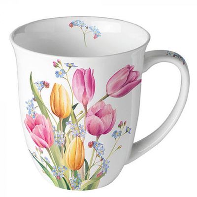 Ambiente Tasse Porzellan Becher, Tulpenstrauß Blumen, Pflanzen Mug Tulips Kollekion, Tasse - Tee/Kaffee - Ideal Als Geschenk Ambiente Tasse Porzellan Becher, Tulpenstrauß Blumen, Pflanzen Mug Tulips Kollekion, Tasse - Tee/Kaffee - Ideal Als Geschenk