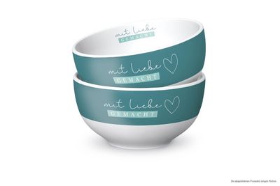 Schälchen D13H7 mit Liebe gemacht - Schale aus Porzellan ca. 400 ml, 1 Stück Schälchen D13H7 mit Liebe gemacht - Schale aus Porzellan ca. 400 ml, 1 Stück