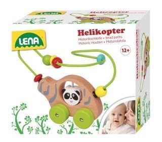 Lena 32046 - Holzspielzeug Helikopter Panda Bär, Heli mit Motorikschleife, Hubschrauber fördern die Auge-Hand- Koordination - Motorikspiel Lena 32046 - Holzspielzeug Helikopter Panda Bär, Heli mit Motorikschleife, Hubschrauber fördern die Auge-Hand- Koordination - Motorikspiel