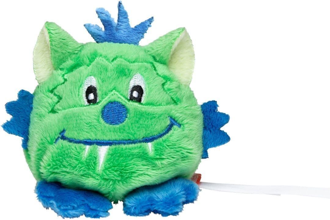Monster grün Minifeet, Plüsch, Knautschfigur mit Displayreiniger Funktion - Entfernung von Staub, Fingerabdrücken  von Displays und Oberflächen- Plüschfigur, Tischdeko - Geschenkidee Schmoozies