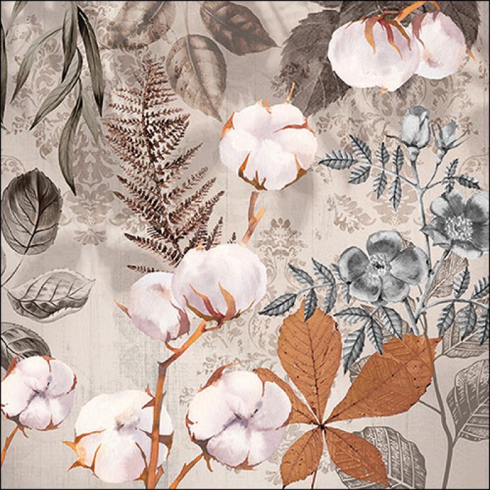 Servietten Ambiente ,   Botanik , Blätter , Vintage , Herbst , Herbstblätter , Herbstservietten- Tischdeko, Dekoration - Decoupage, Serviettentechnik 33x33cm 3 lagig,  20 Stück