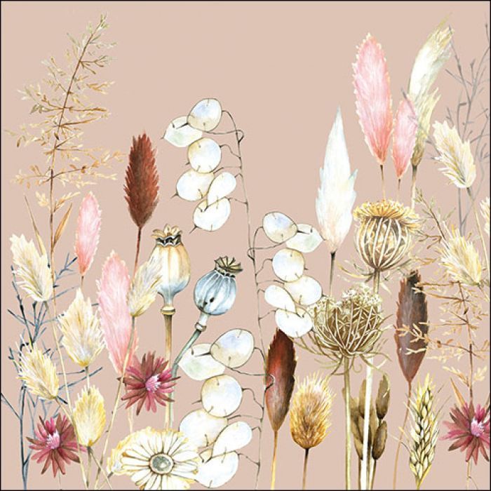 Servietten Blumen , Grass ,  Blume , Frühling ,Sommer  Motiv - Tischdeko - Napkin 33 Potpourri FSC Mix  - Ambiente