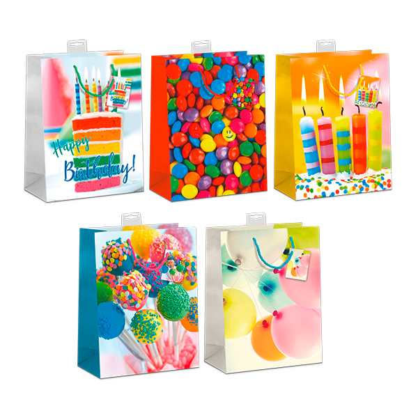 10er Sortiment Geschenktasche , Anlass :Geburtstag