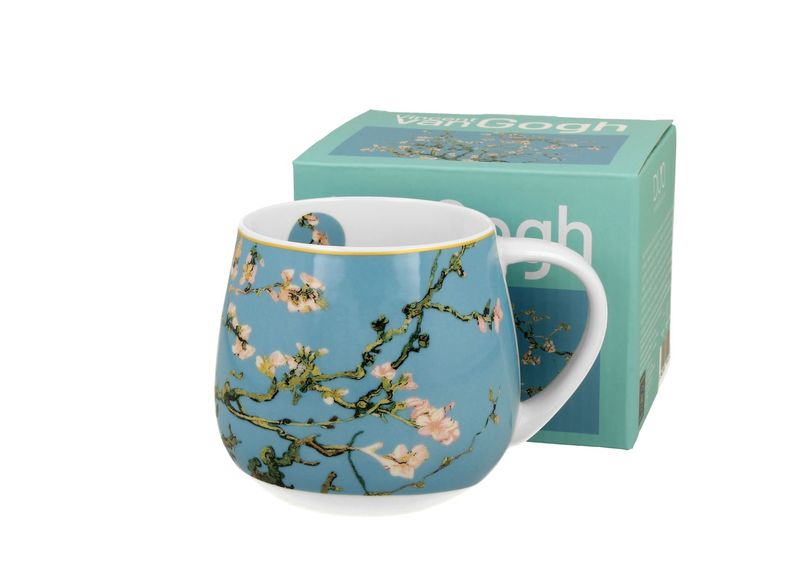 Mug barrel ALMOND BLOSSOM inspired by Van Gogh