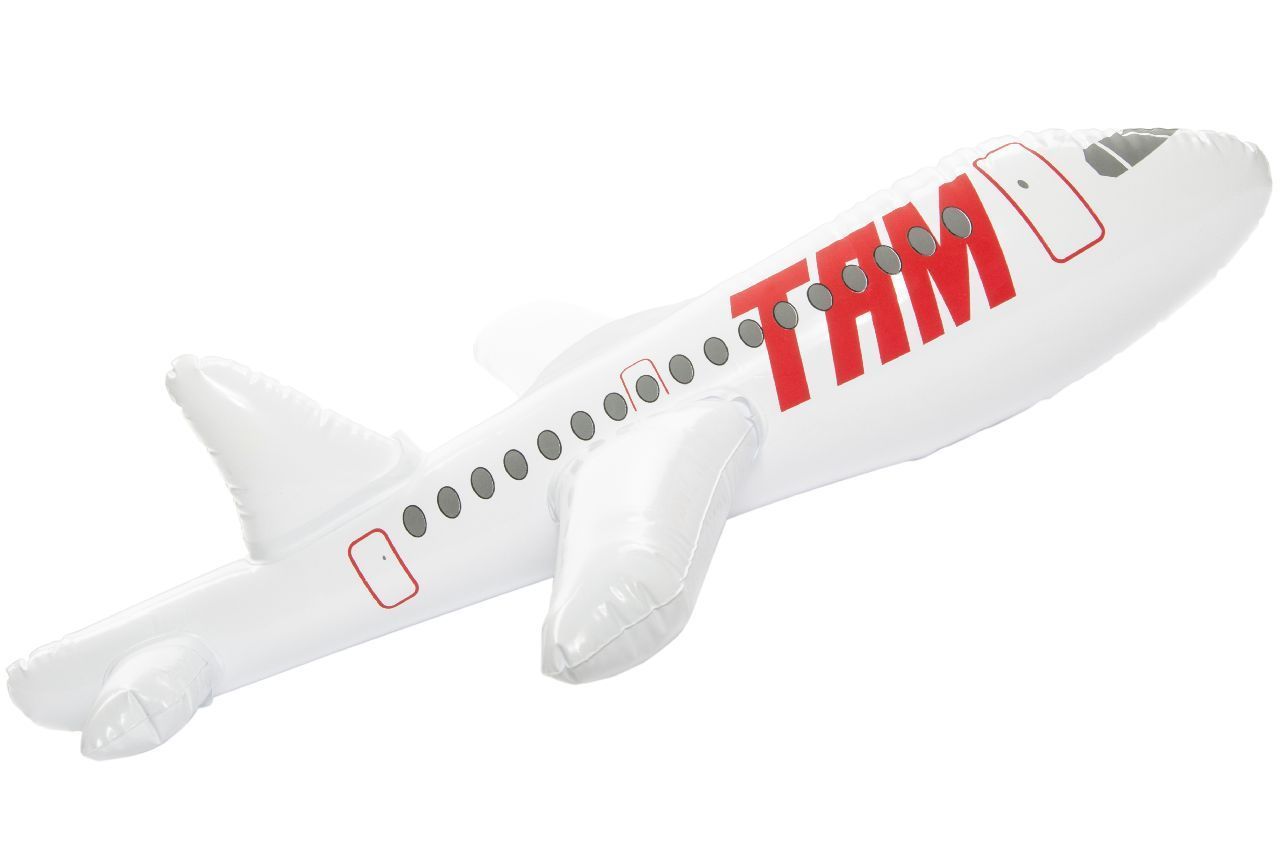 AUFBLASFLUGZEUG , Flugzeug , Partydeko, Tischdeko, Geburtstag Party - 64 cm  x  Flügel 46,5 cm