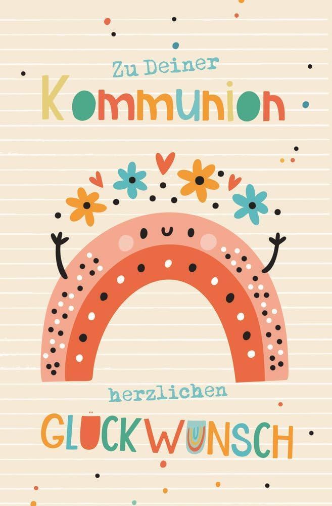 Kommunion,  Kommunionskarten  - Glückwunschkarte,  hochwertige Karten Grußkarten - Klappkarte Skorpion Glückwunschkartenverlag, 4 Stück