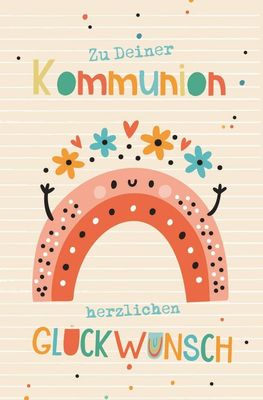 Kommunion,  Kommunionskarten  - Glückwunschkarte,  hochwertige Karten Grußkarten - Klappkarte Skorpion Glückwunschkartenverlag, 4 Stück
