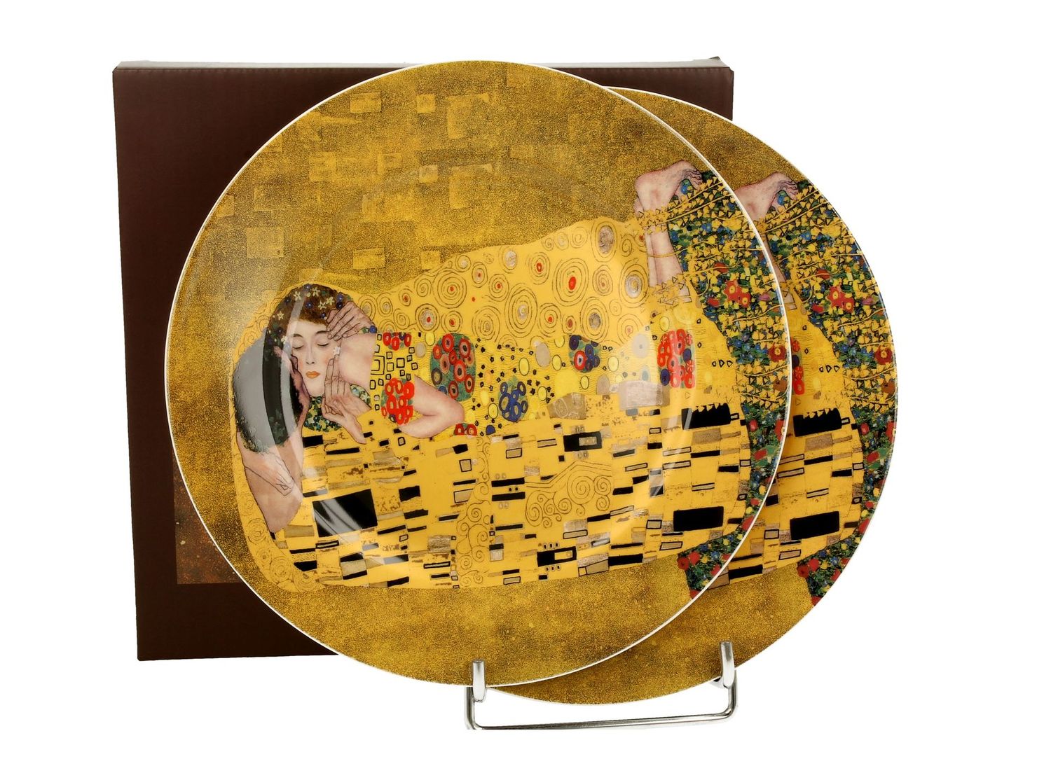 Set mit 2 Desserttellern KISS Classic, inspiriert von Klimt - Set of 2 desseret plates KISS Classic