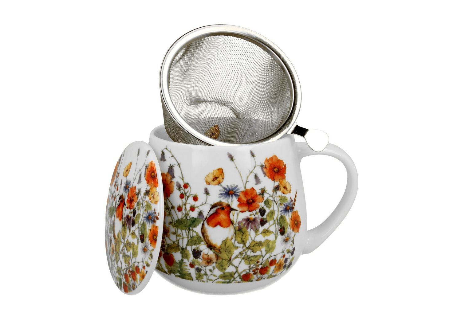 Becherfass mit Tee-Ei WILD BIRD - Mug barrel with tea infuser WILD BIRD