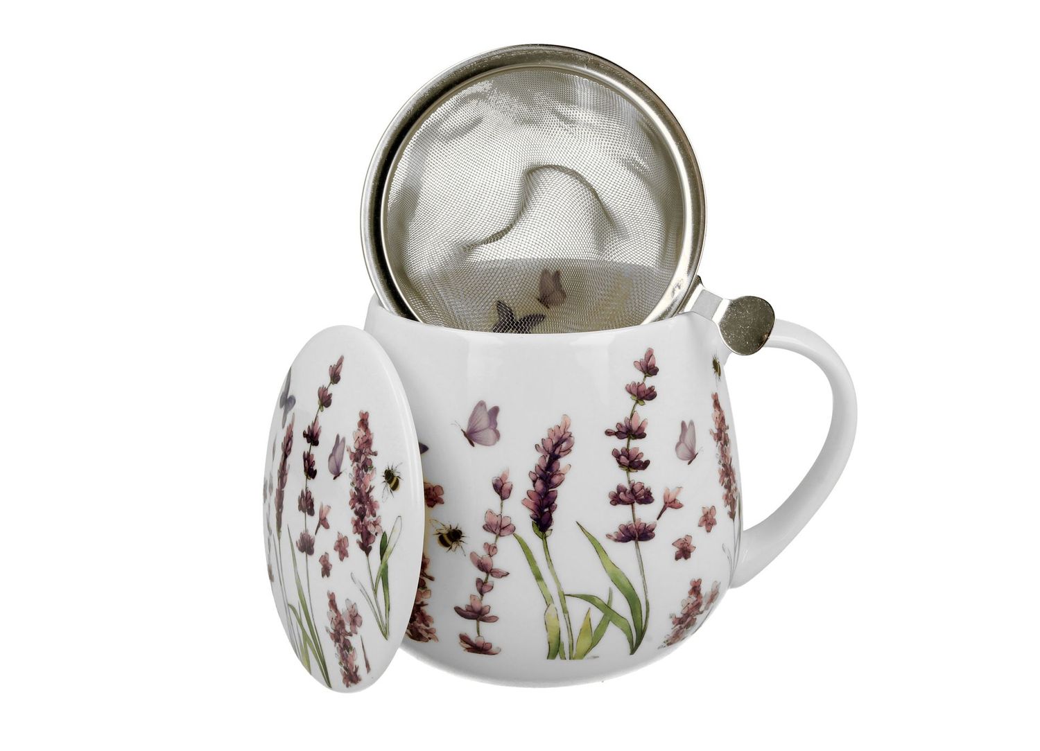 Becherfass mit Tee-Ei CLASSIC LAVENDEL - Mug barrel with tea infuser CLASSIC LAVENDER