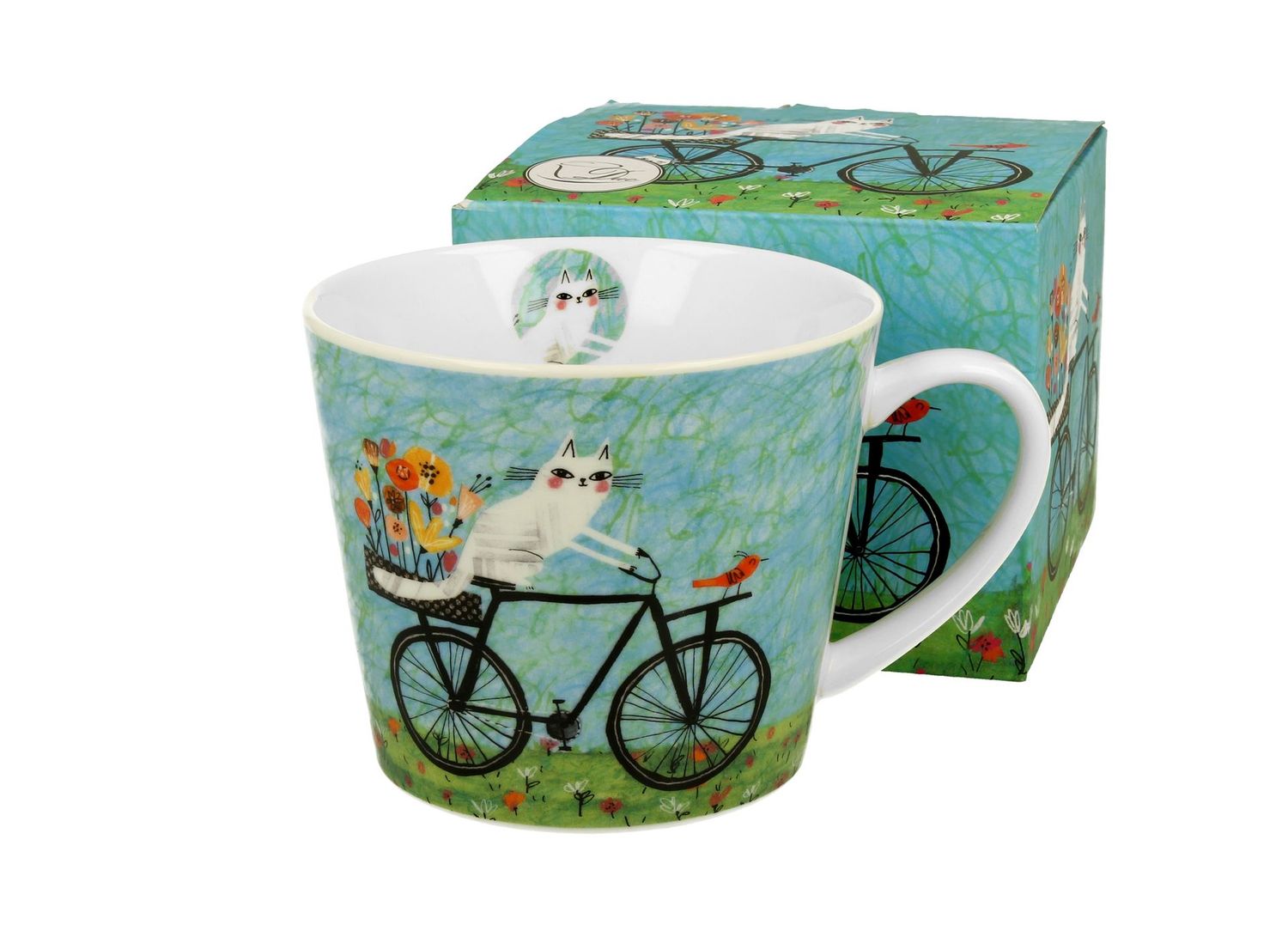 Gerade Tasse Cat’s World - FAHRRAD / Straight mug Cat’s World - BICYCLE
