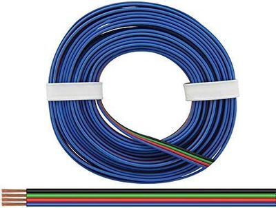 Vierlingslitze isoliert, 4x0,25mm, für RGB LED Stripes, 5m