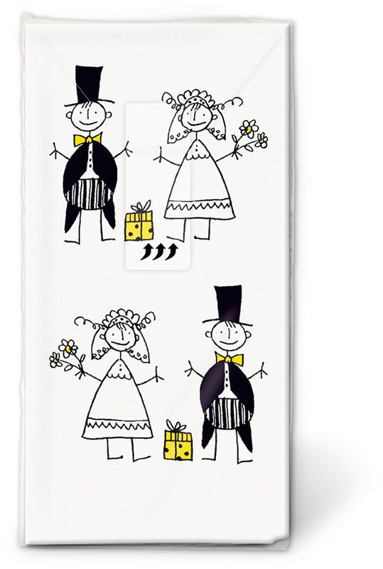 Taschentücher Hochzeit  ca. 21,5 x 22 cm Just Married, Cocktail, Servietten Hochzeit -  1 Packung a 10Stück - Paper and Design Taschentücher Hochzeit  ca. 21,5 x 22 cm Just Married, Cocktail, Servietten Hochzeit -  1 Packung a 10Stück - Paper and Design