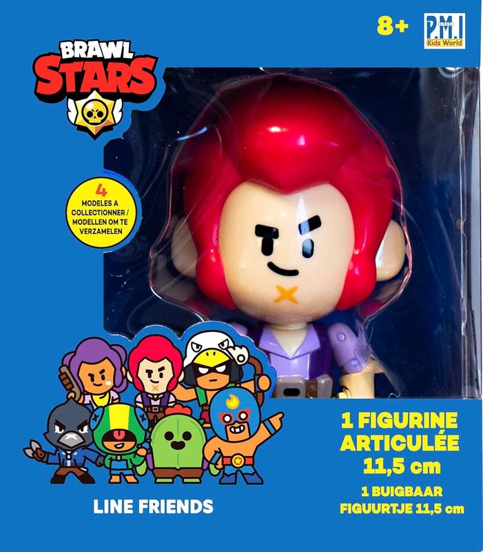 Brawl Stars, Farbe rot– 1 Figur mit Gelenken, 11,5 cm Brawl Stars, Farbe rot– 1 Figur mit Gelenken, 11,5 cm