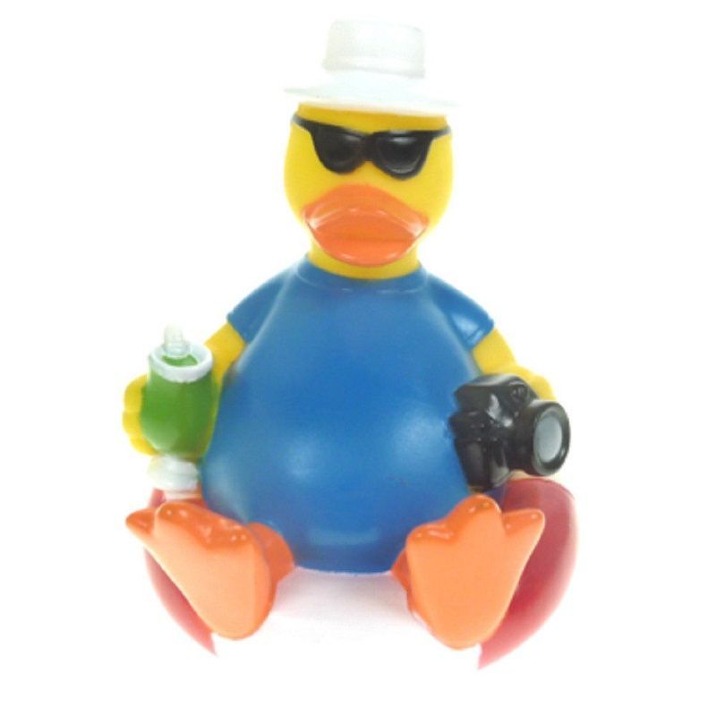 Horst Holiday, Badeente, Ballermann ca. 8 cm - Badespielzeug , Beruf Ente, Gummiente, Figuren, Quietscheente, Sportenten, Entenfigur, Scherzartikel, Souvenir, Kollektion, 1 Stück