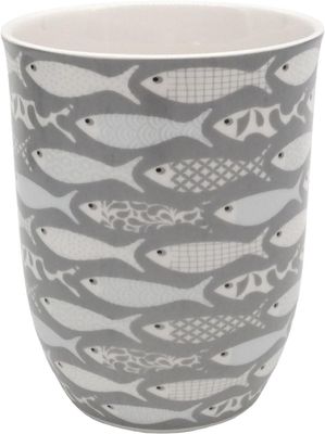 Porzellan Becher, Fisch - Tasse mit Henkel Porzellan Becher, Fisch - Tasse mit Henkel " Fische " 500 ml H 12 cm , D 9,5 cm - Mea-Living