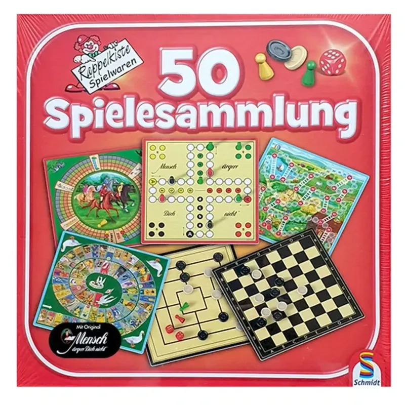 Schmidt 49192 - Spielesammlung mit  50 Spielmöglichkeiten - Party und Familienspiel