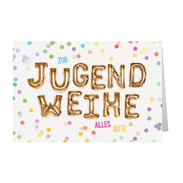 Jugendweihe,  Schriftkarte, Allgemeine Wünsche Premiumkarten- Glückwunschkarte, Glückwünsche,  Karten, Grußkarten - Klappkarte  Skorpion Glückwunschkartenverlag