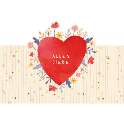 es gibt nur einmal Dich, Herz Schriftkarte, Allgemeine Wünsche Green Line- Glückwunschkarte, Glückwünsche,  Karten, Grußkarten - Klappkarte  Skorpion Glückwunschkartenverlag