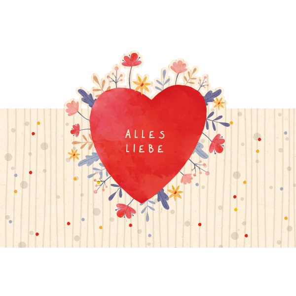 es gibt nur einmal Dich, Herz Schriftkarte, Allgemeine Wünsche Green Line- Glückwunschkarte, Glückwünsche,  Karten, Grußkarten - Klappkarte  Skorpion Glückwunschkartenverlag