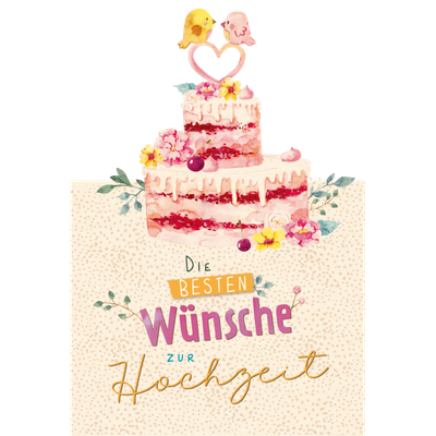 Hochzeit  Torte, Green Line Laser Art - Glückwunschkarte zur Hochzeit ,  hochwertige  Karten Grußkarten - Klappkarte  Skorpion Glückwunschkartenverlag