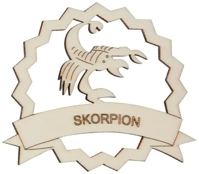 Hofmeister Sternzeichen Fensterbild Skorpion aus Holz Bastelartikel als Dekoration geeignet