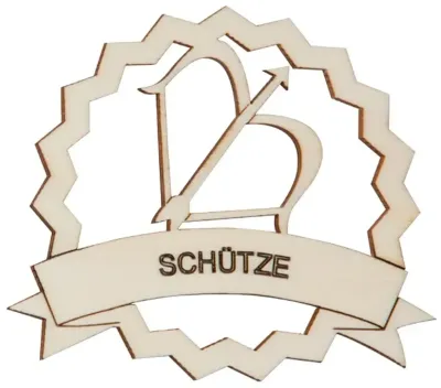 Hofmeister Sternzeichen Fensterbild Schütze aus Holz Bastelartikel als Dekoration geeignet