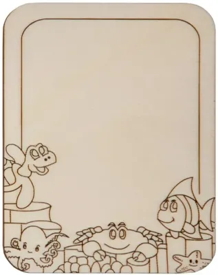 Hofmeister Fensterbild Meerestiere aus Holz Bastelartikel als Dekoration geeignet