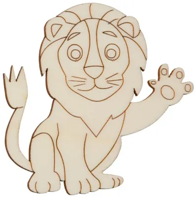 Hofmeister Fensterbild Löwe aus Holz Bastelartikel als Dekoration geeignet