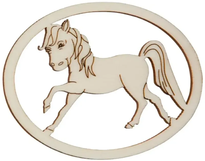 Hofmeister Fensterbild Pferd aus Holz Bastelartikel als Dekoration geeignet