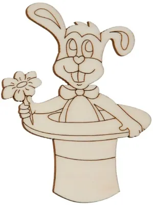 Fensterbild  27117 Kaninchen mit Hut